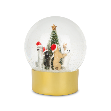 Shaker med julgran & hundar 12 cm