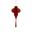 Ljuskrona i återvunnet papper - Röd 23 cm.